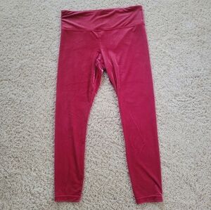 Athleta Elation Velvet Tight Midrise L Class Pink